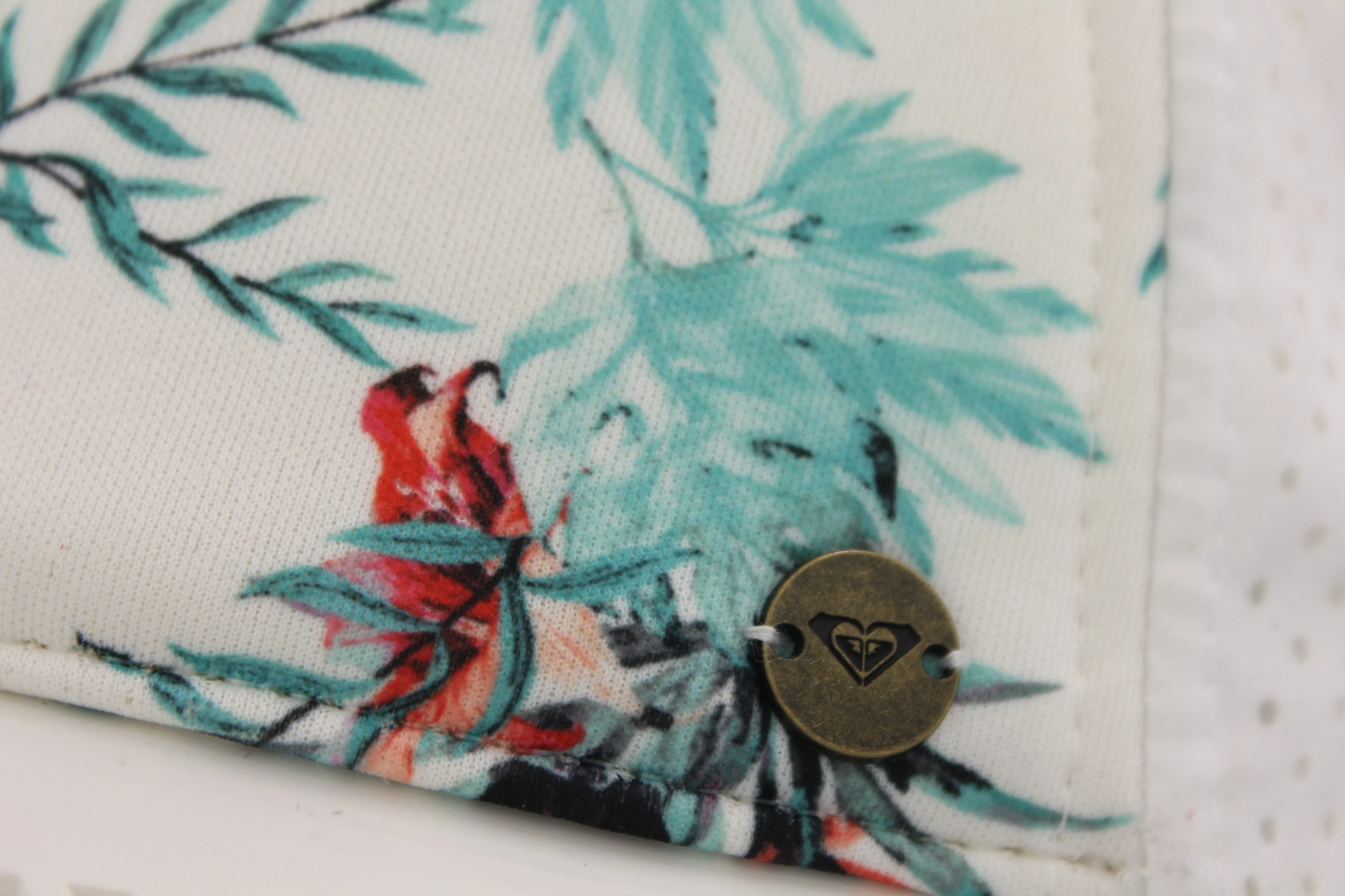 LIMITED EDITION: Roxy Hibiscus Surfer /  Trucker Hat w/ White Brim