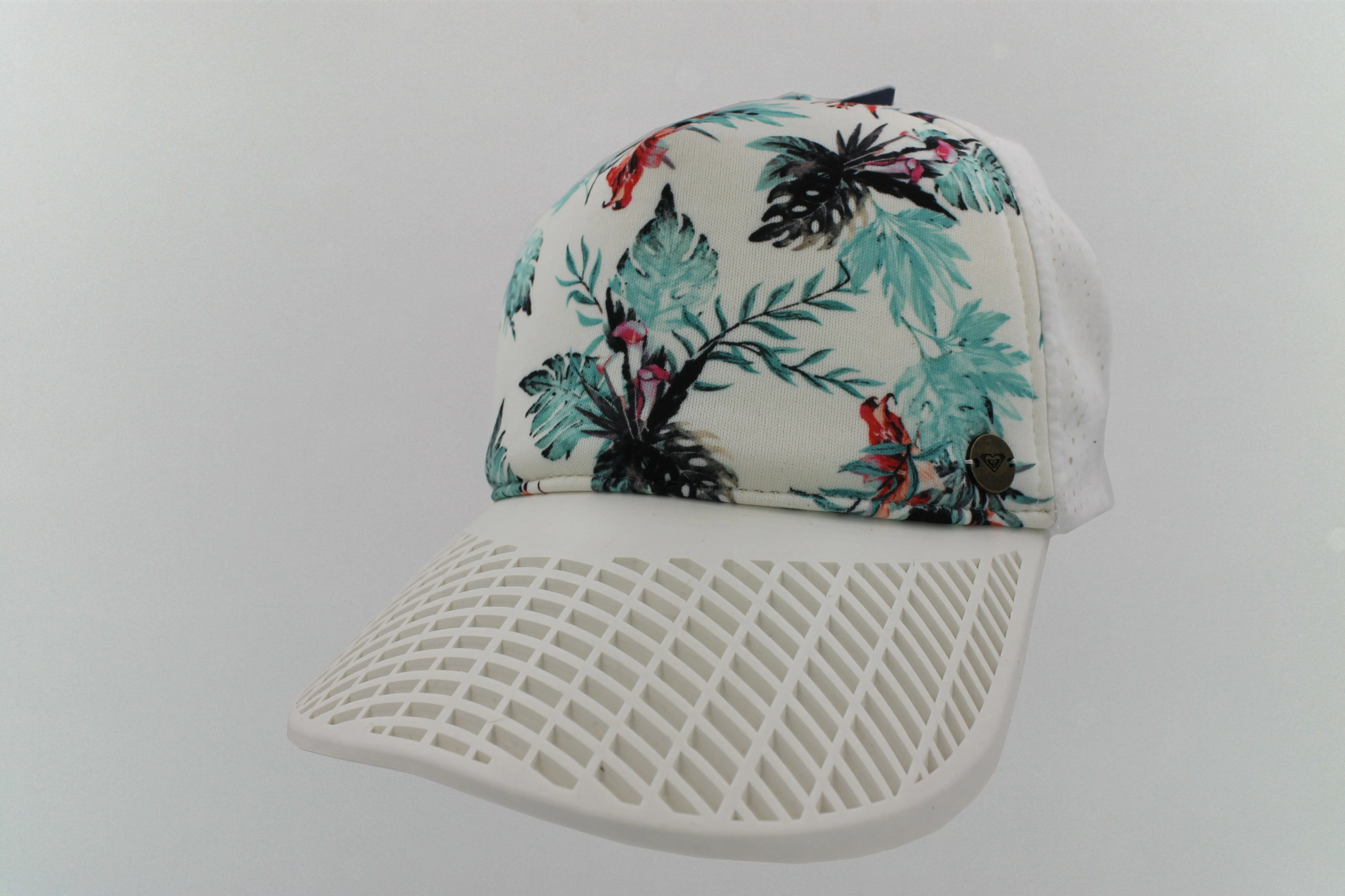 LIMITED EDITION: Roxy Hibiscus Surfer /  Trucker Hat w/ White Brim