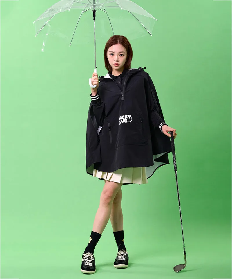 MACKY Golf: Fluffy Pancho Raincoat - Black