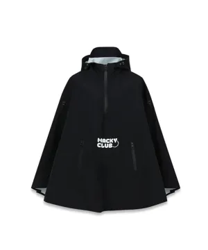 MACKY Golf: Fluffy Pancho Raincoat - Black