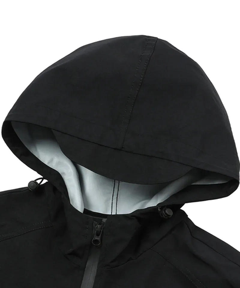 MACKY Golf: Fluffy Pancho Raincoat - Black