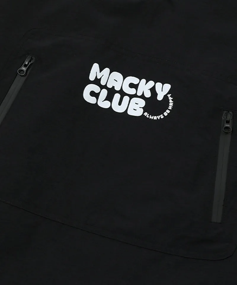 MACKY Golf: Fluffy Pancho Raincoat - Black