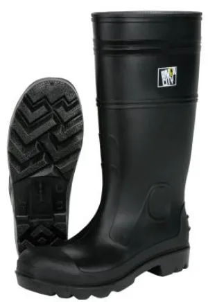 MCR Safety PVC Boot, Size 7, 16 in, Black, VBS1207