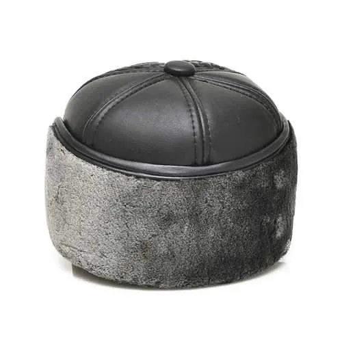 Men Male PU Leather Earflap Ear Muffs Baseball Cap Adjustable Blank Golf Outdoor Hat