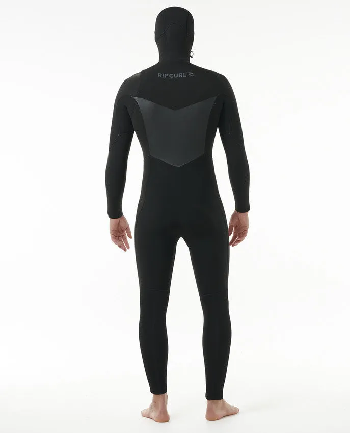 MEN'S DAWN PATROL HOODED 5/4GB CHEST ZIP - BLACK (AW24)
