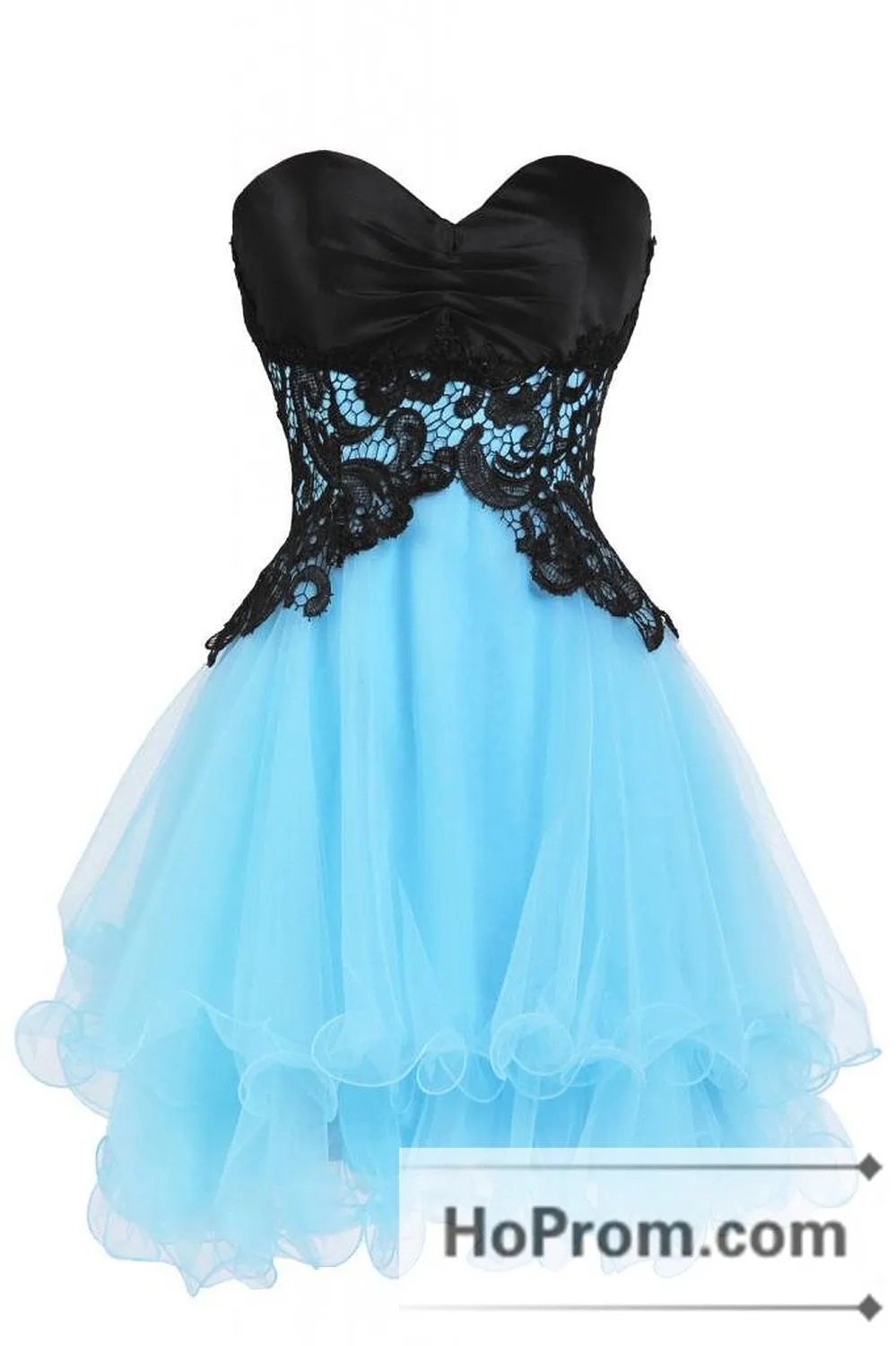 Mini A-Line Organza Sweetheart Prom Dresses Homecoming Dresses