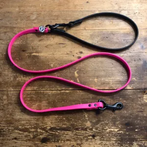 Multi-Way Waterproof Leash: Neon Pink   Black   Black