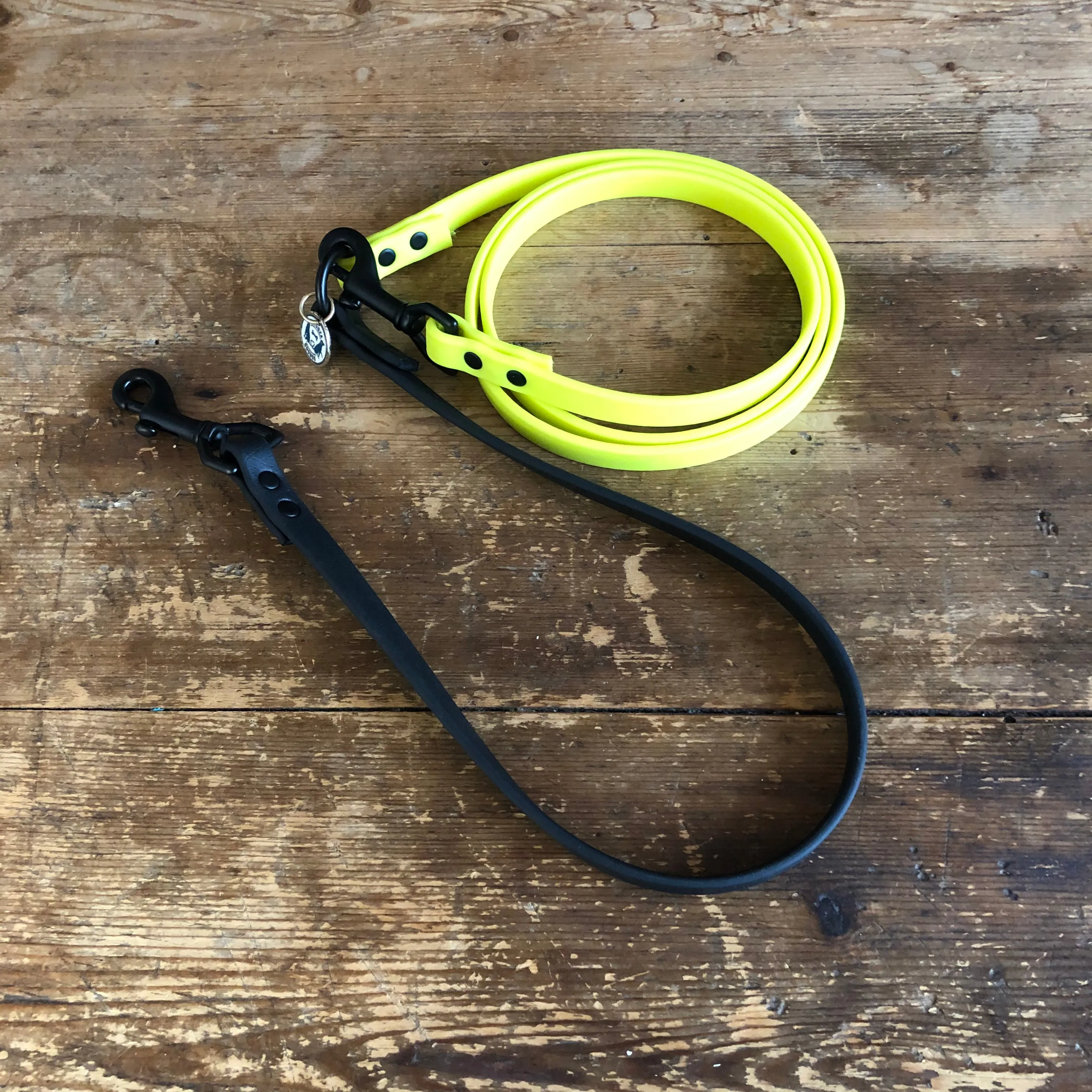 Multi-Way Waterproof Leash: Neon Yellow   Black   Black
