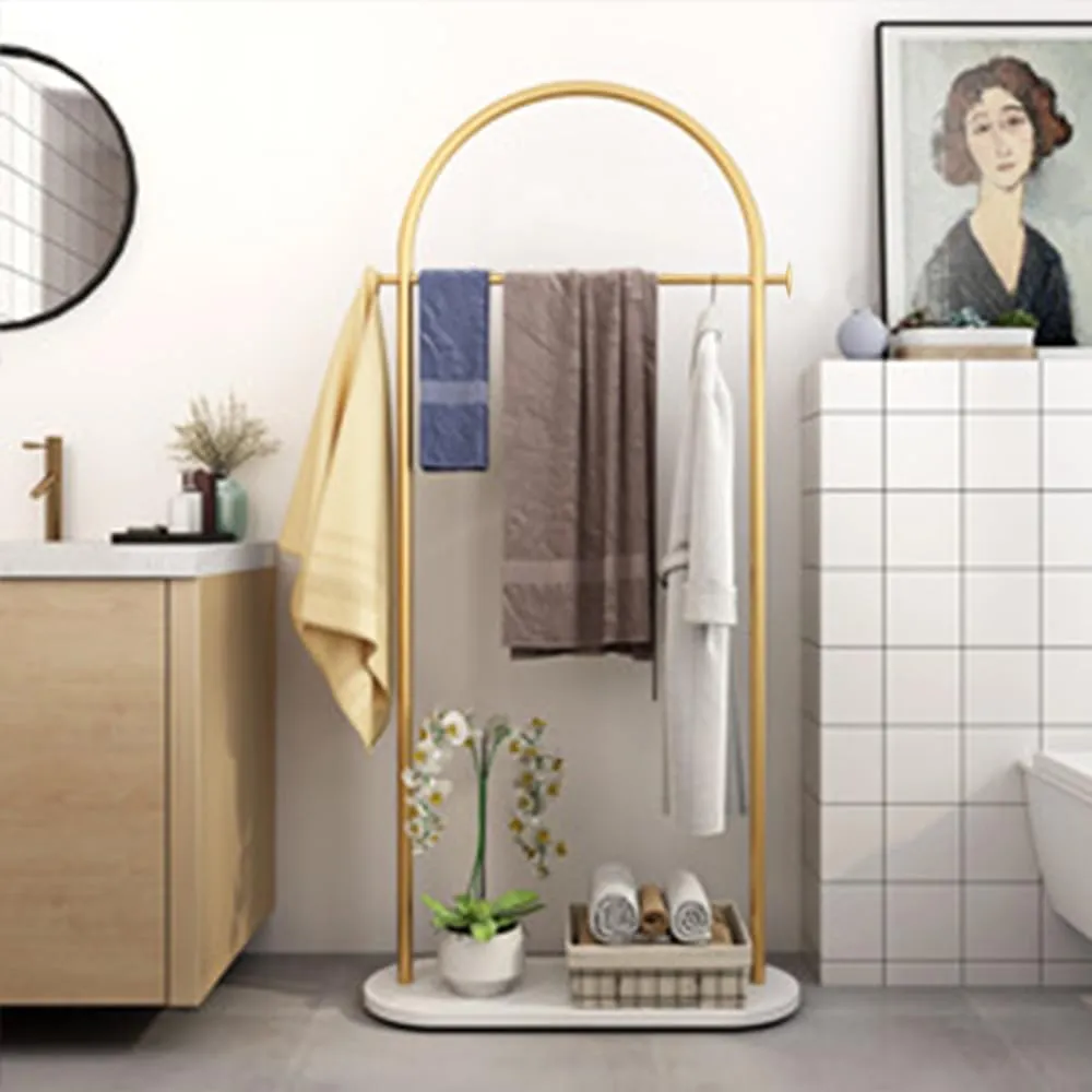 New in box! Gold Clothing Rack, Modern Clothes Rack with Marble Base, Heavy-duty Coat Racks Freestanding for Boutiques, Can Hang Jacket Garment, Hat, Scarf, Organize Shoes 31.5" W Retails $324 