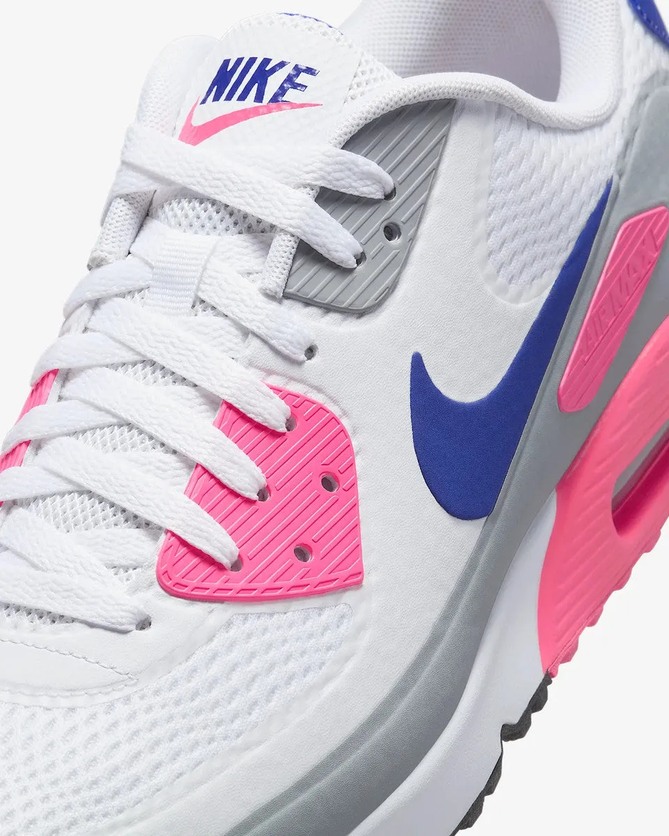 Nike Air Max 90G Unisex Golf Shoes White/Concord Laser Pink