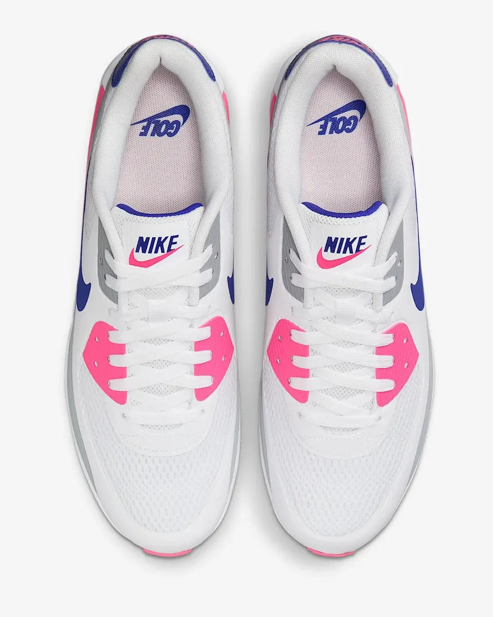 Nike Air Max 90G Unisex Golf Shoes White/Concord Laser Pink