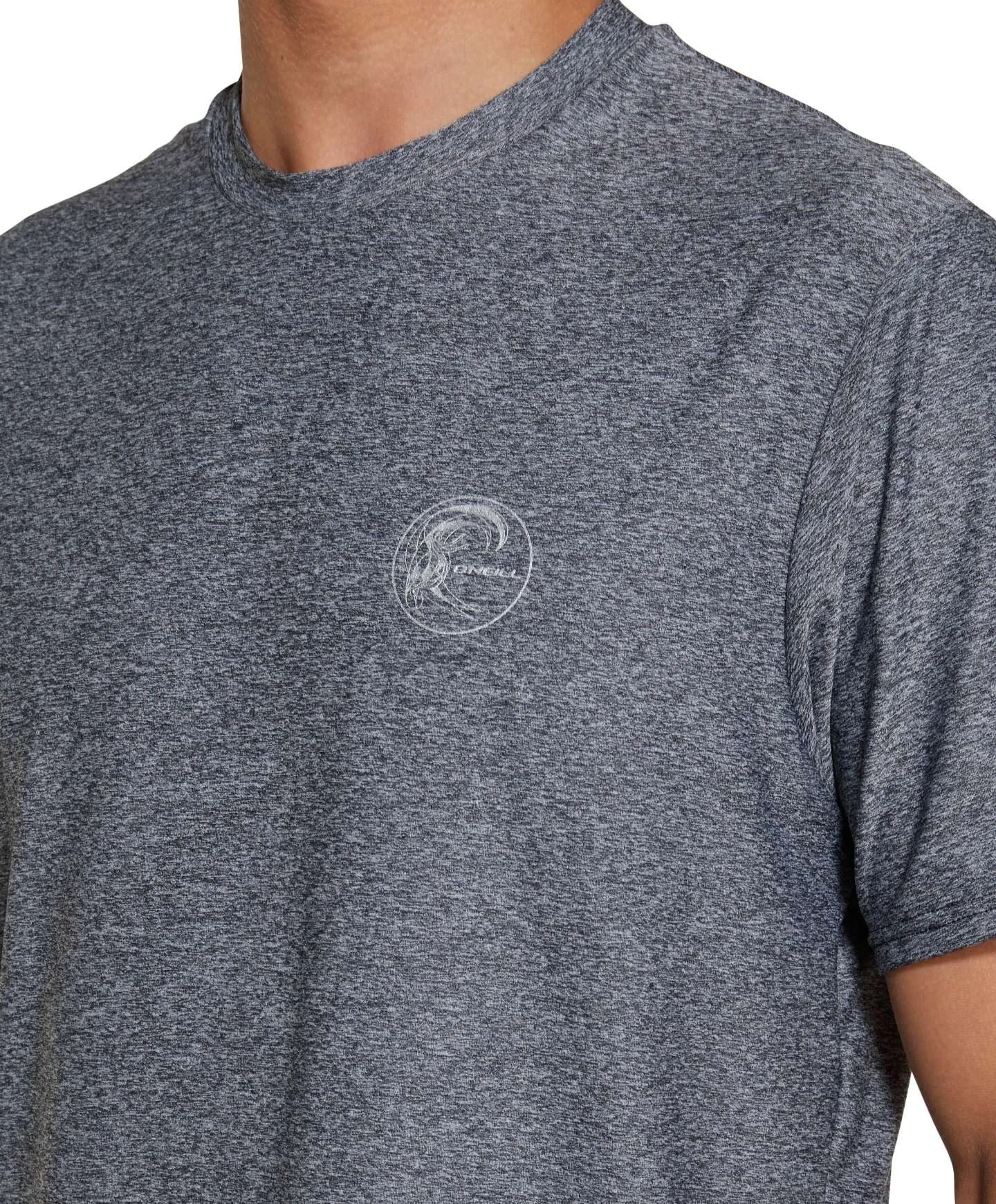 O'NEILL 24/7 HYBRID UV SS SURF TEE CHARCOAL