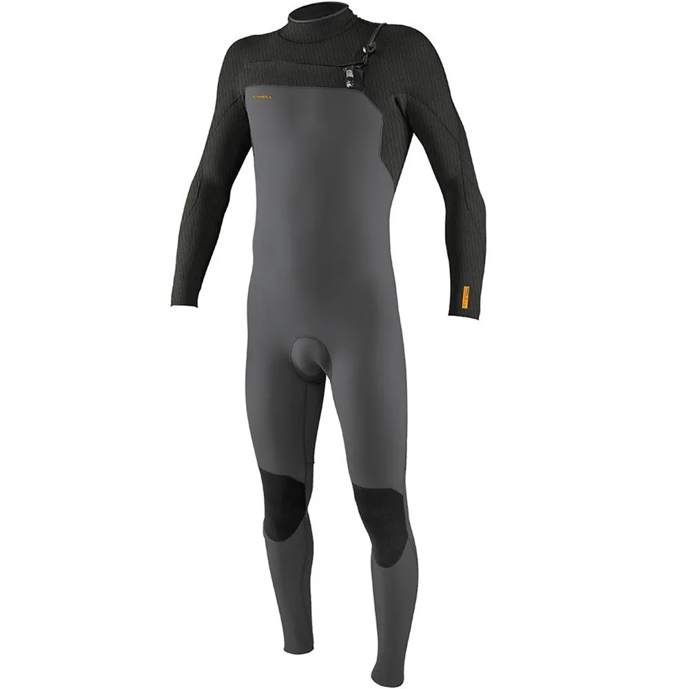 O'Neill Hyperfreak 4/3 mm Chest Zip Wetsuit - Smoke/Raven