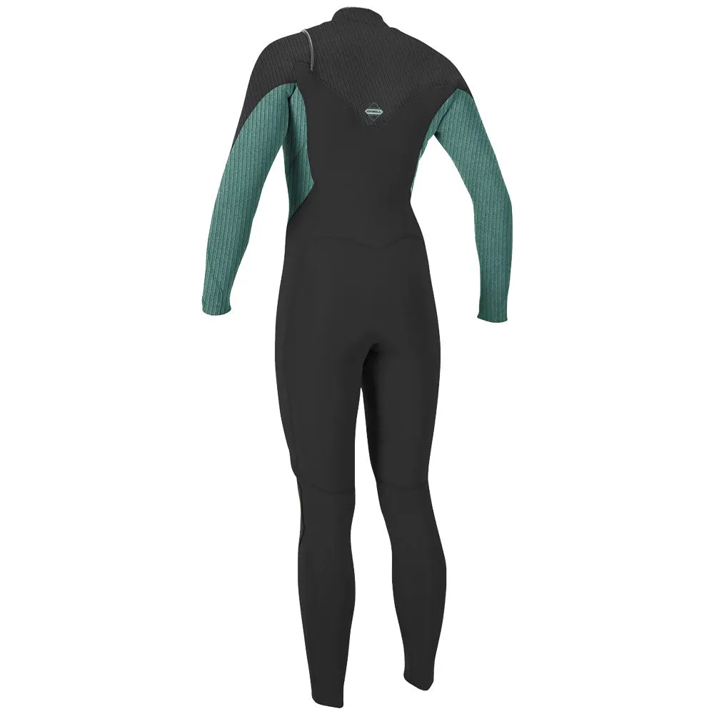 O'Neill Womens Hyperfreak 4/3 mm CZip Wetsuit  - Raven/Bristol