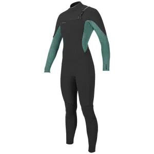 O'Neill Womens Hyperfreak 4/3 mm CZip Wetsuit  - Raven/Bristol