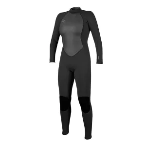 O'Neill Womens Reactor-2 3/2mm Back Zip Wetsuit - Black/Black