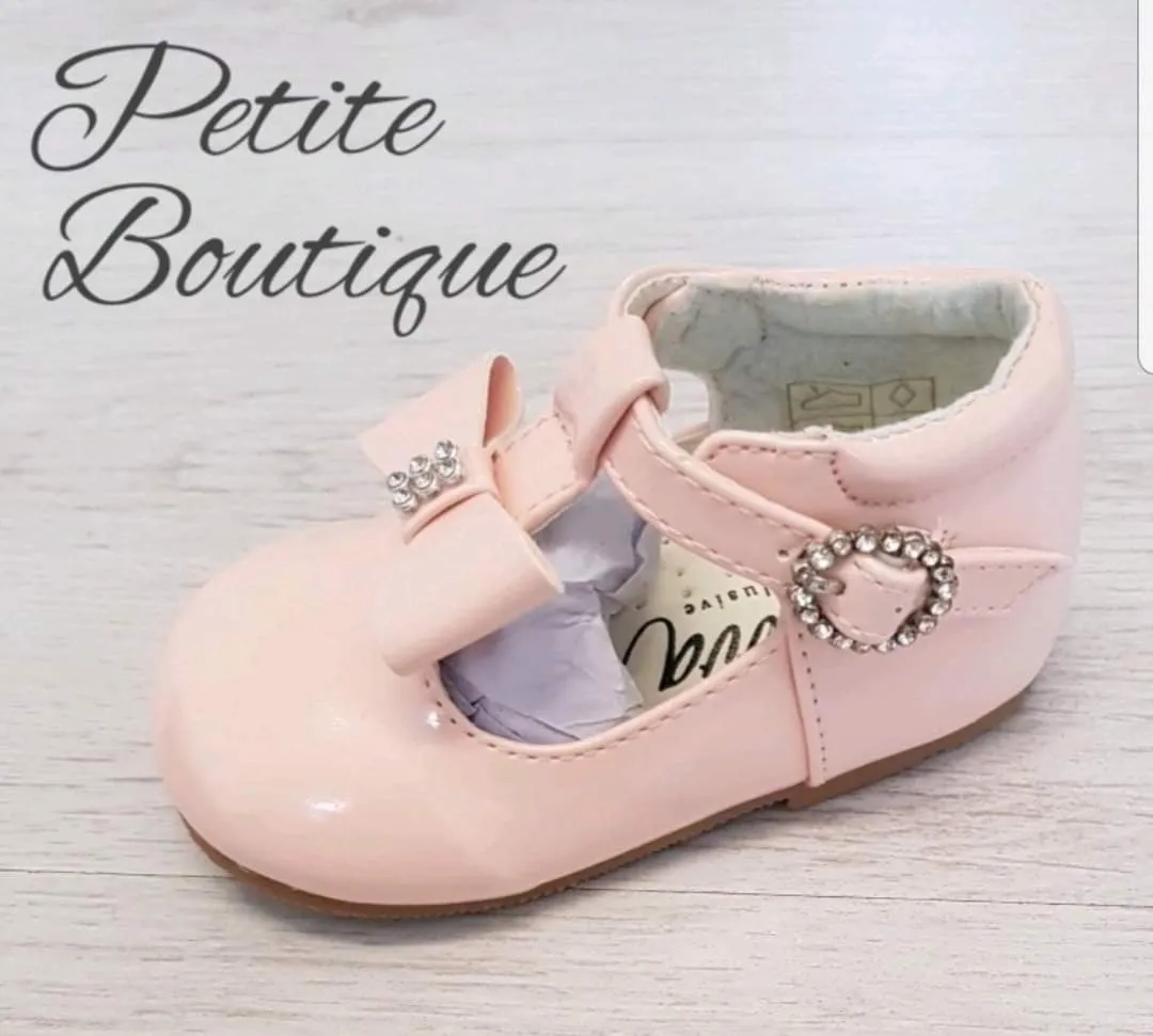 Pink T-bar shoes