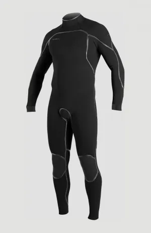 Psycho One 4/3mm Back Zip Full Wetsuit | BLACK/BLACK