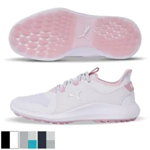 PUMA Ladies IGNITE FASTEN8 Golf Shoes 7.5 Puma White/Puma Silver/Pink Lad