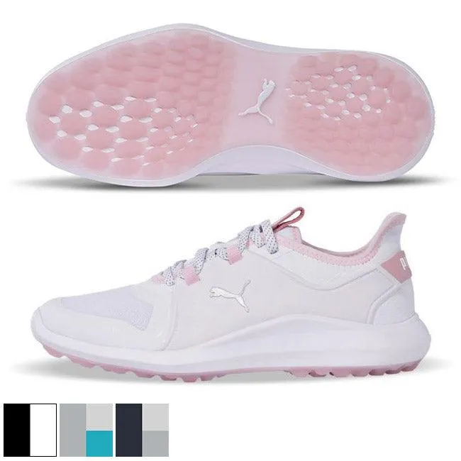 PUMA Ladies IGNITE FASTEN8 Golf Shoes 7.5 Puma White/Puma Silver/Pink Lad