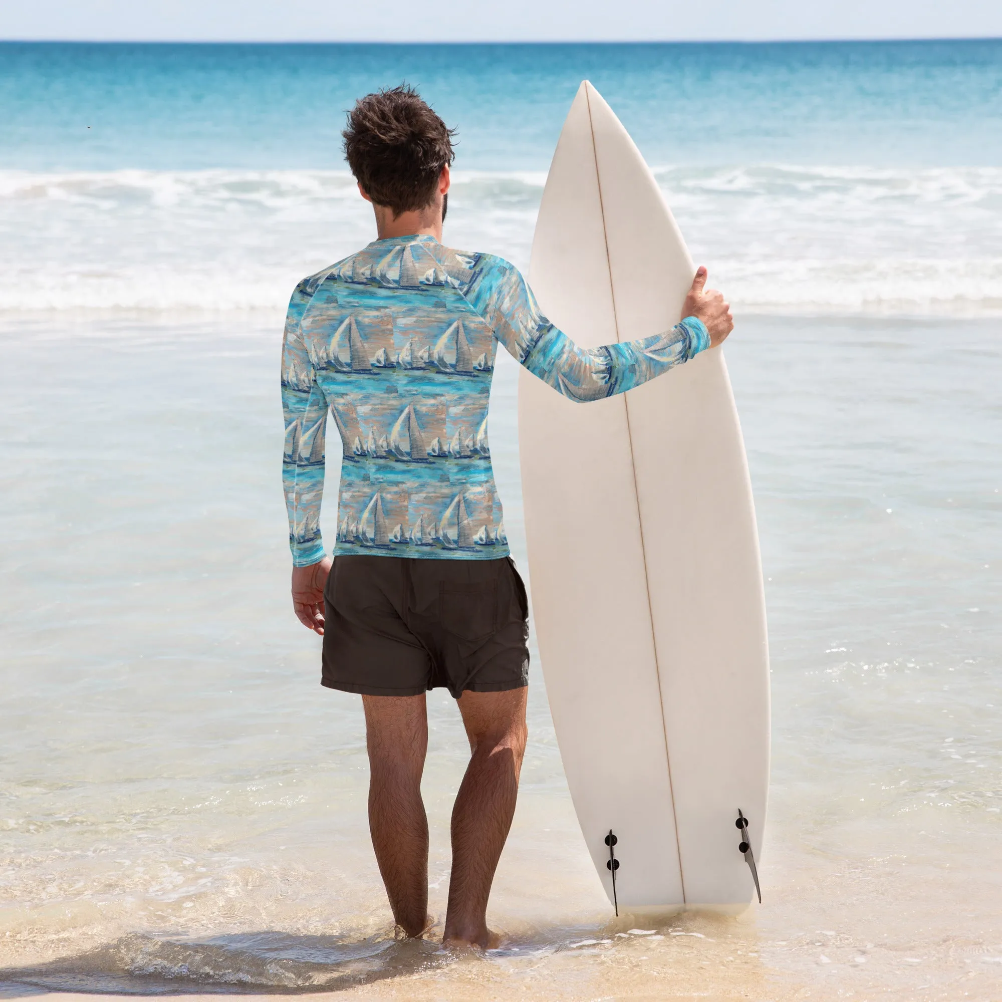 "Marina City" Men's Rash Guard/Long Sleeve Top