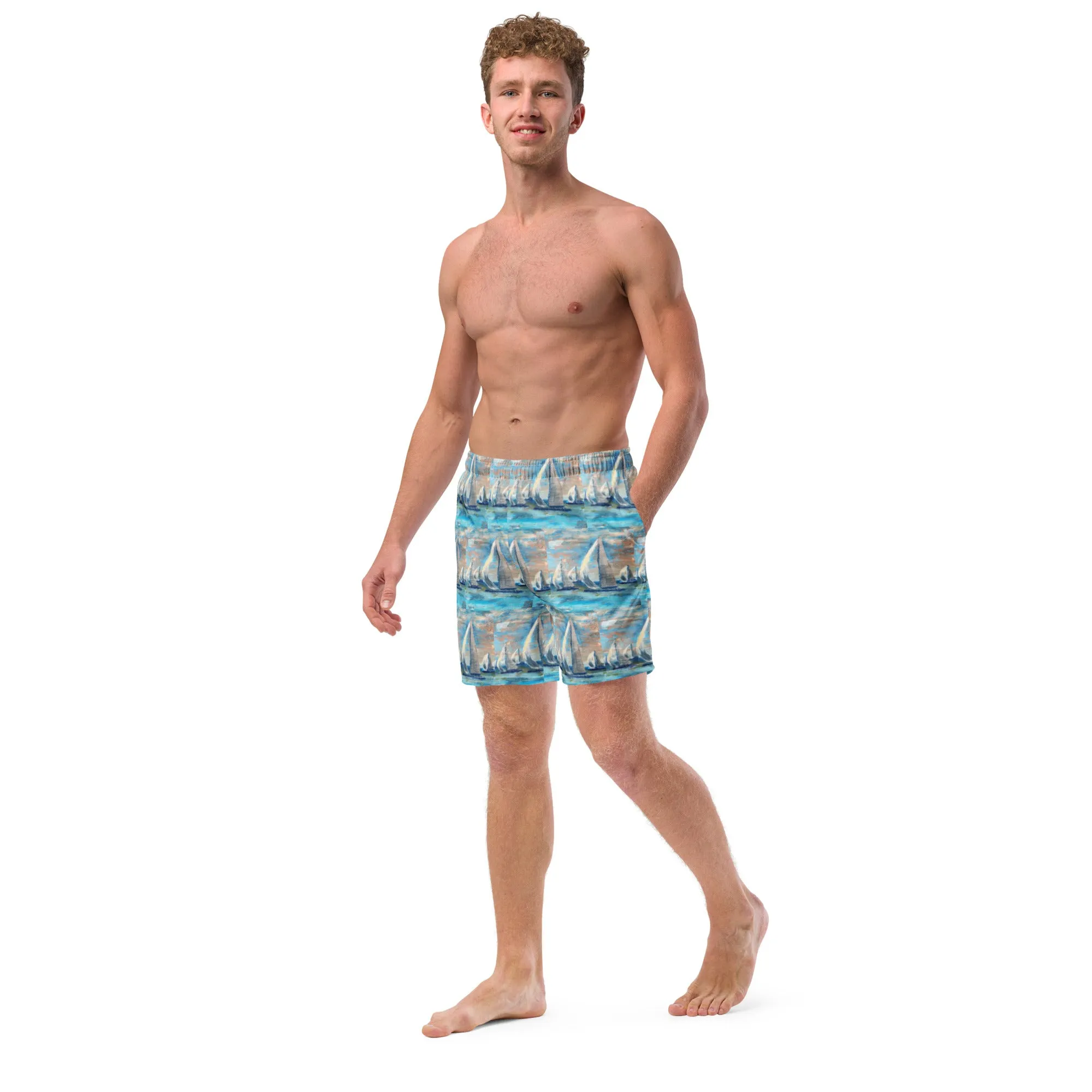 "Marina City" Men's Swim Trunks