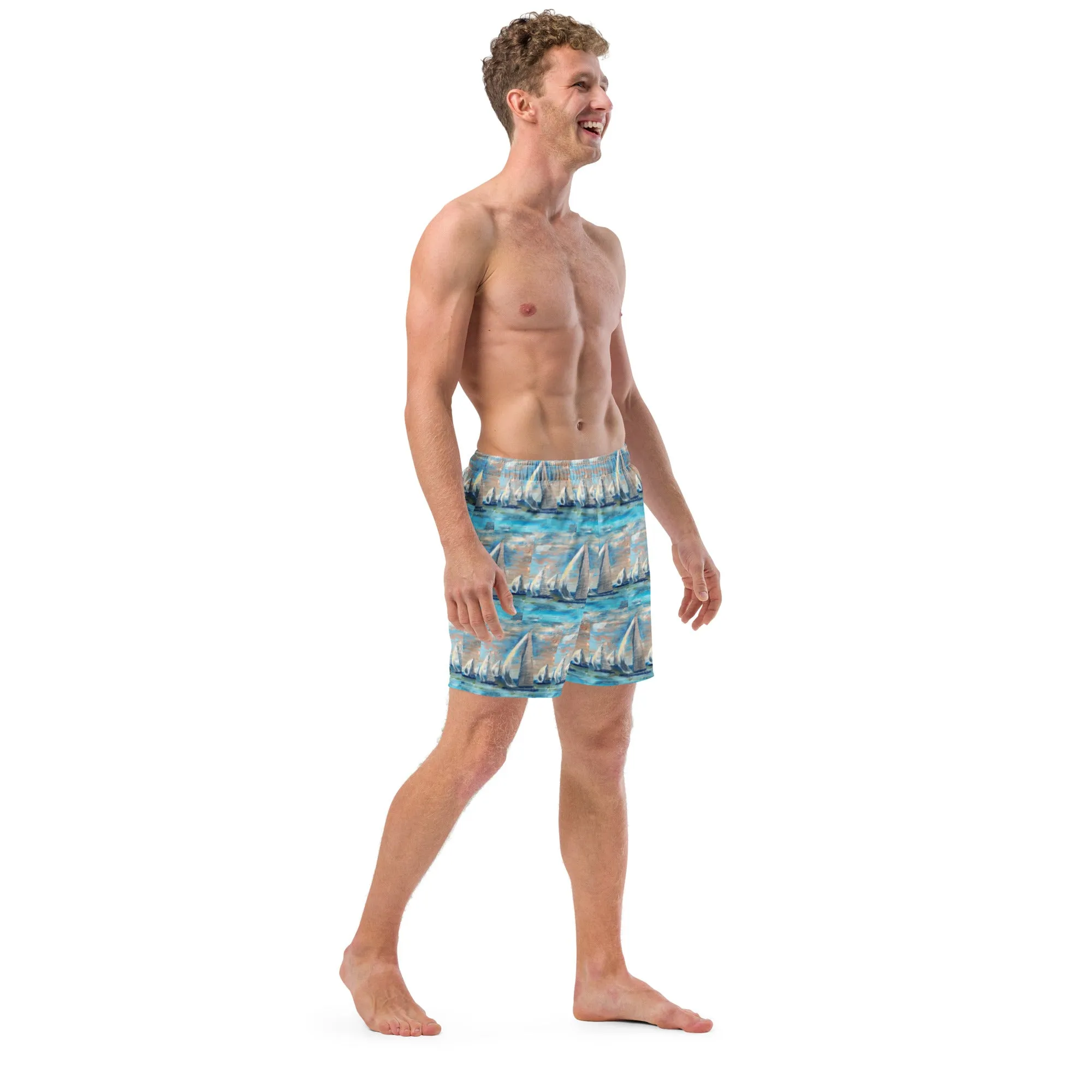 "Marina City" Men's Swim Trunks
