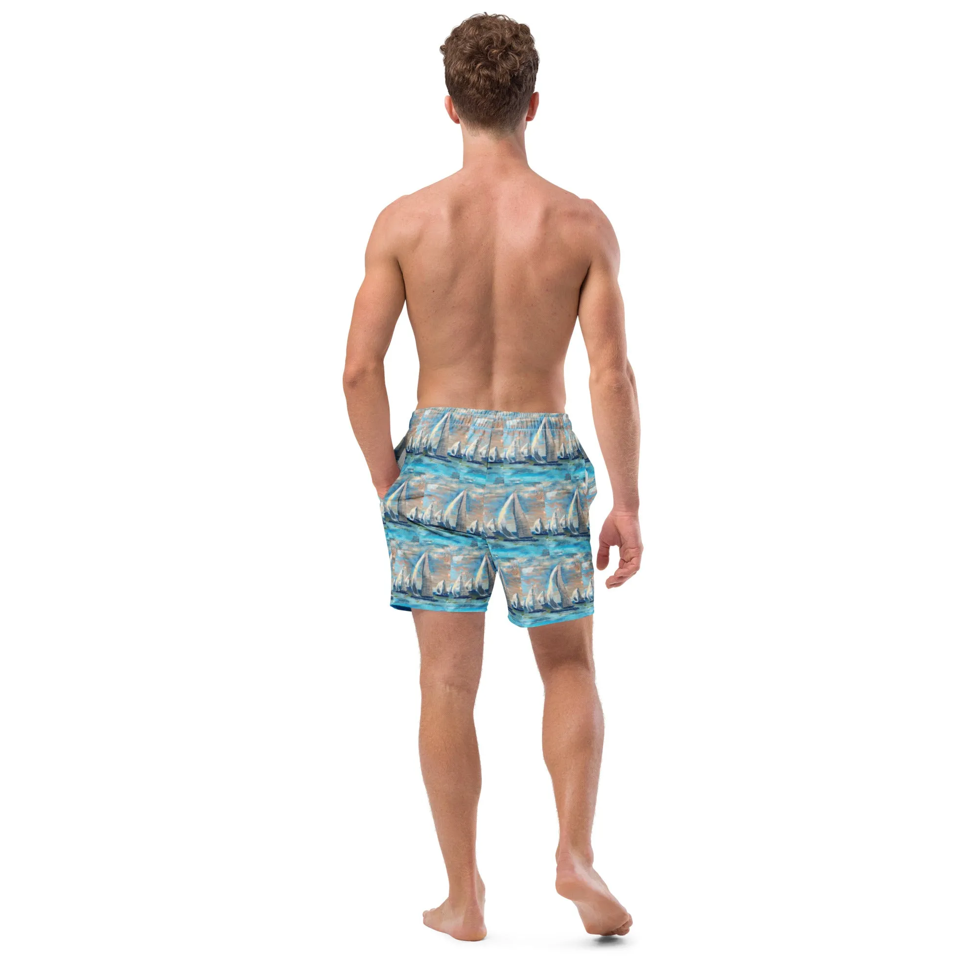 "Marina City" Men's Swim Trunks