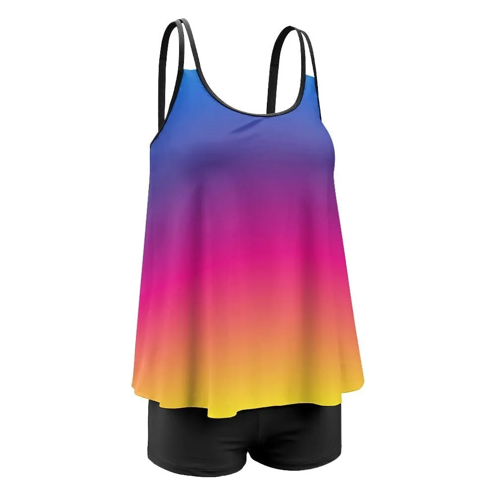 Rainbow Tankini Swimsuit suit