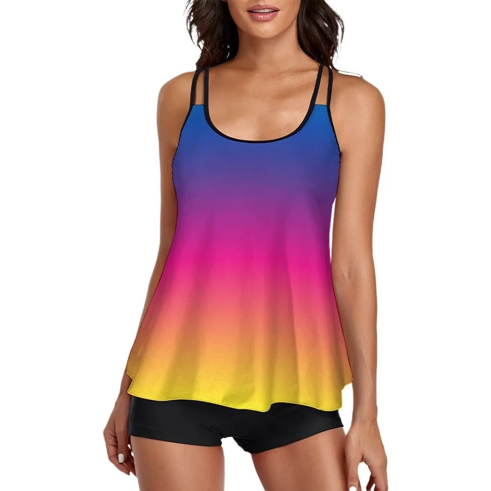 Rainbow Tankini Swimsuit suit