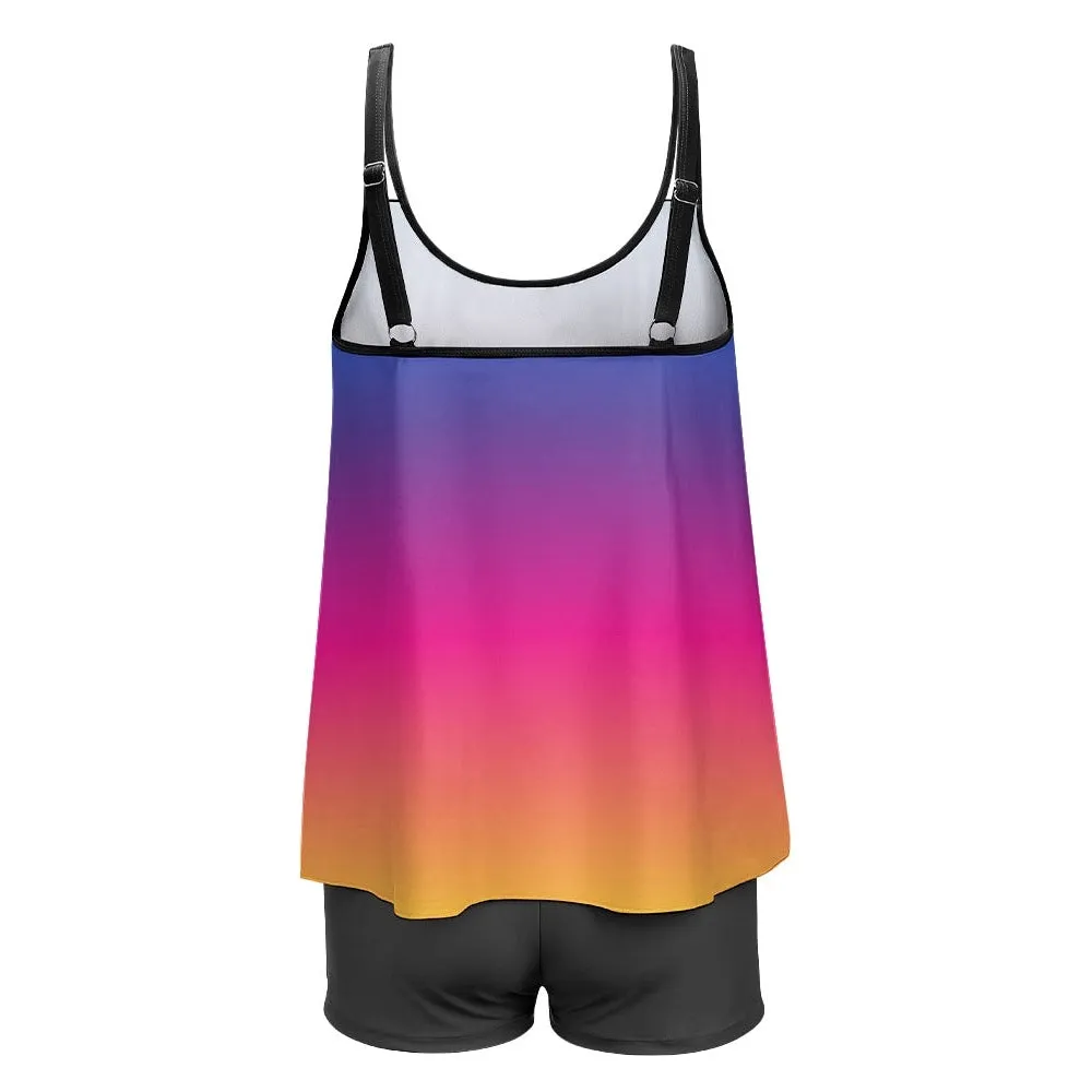 Rainbow Tankini Swimsuit suit
