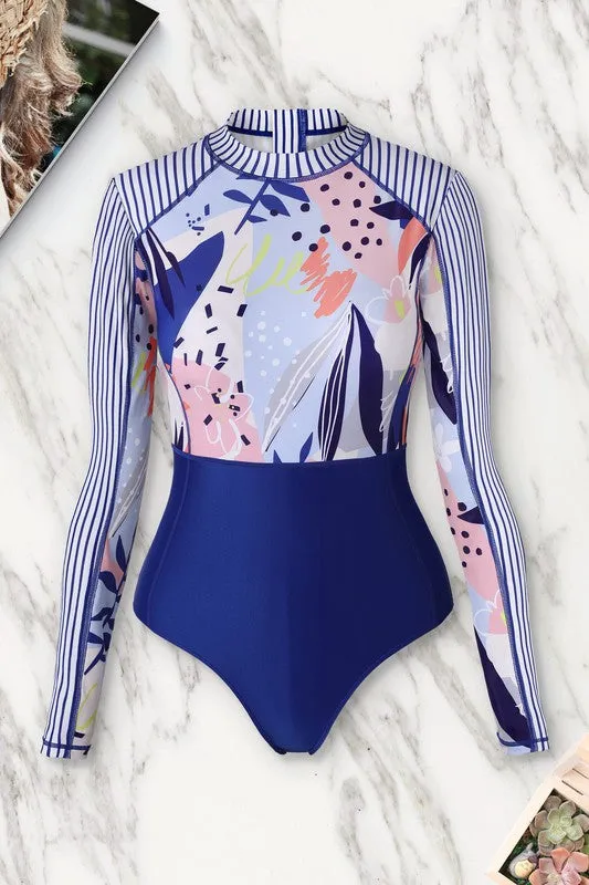 Rashguard Long Sleeve Suit- Back Zipper