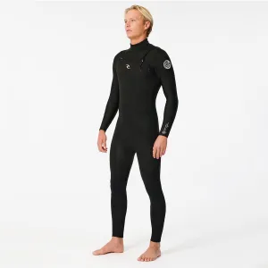 Rip Curl Dawn Patrol Performance Front Zip 4/3mm Steamer Black