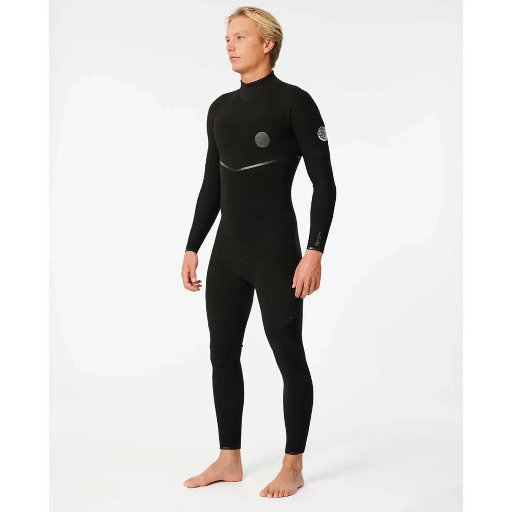 RIP CURL E-BOMB 4/3 BACK ZIP BLACK