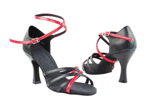 S9261 Black_Red Leather