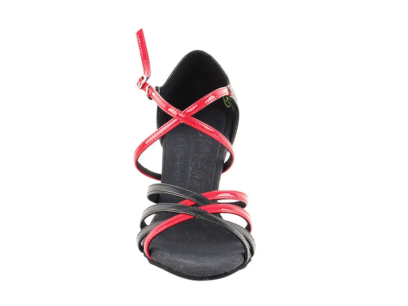 S9261 Black_Red Leather