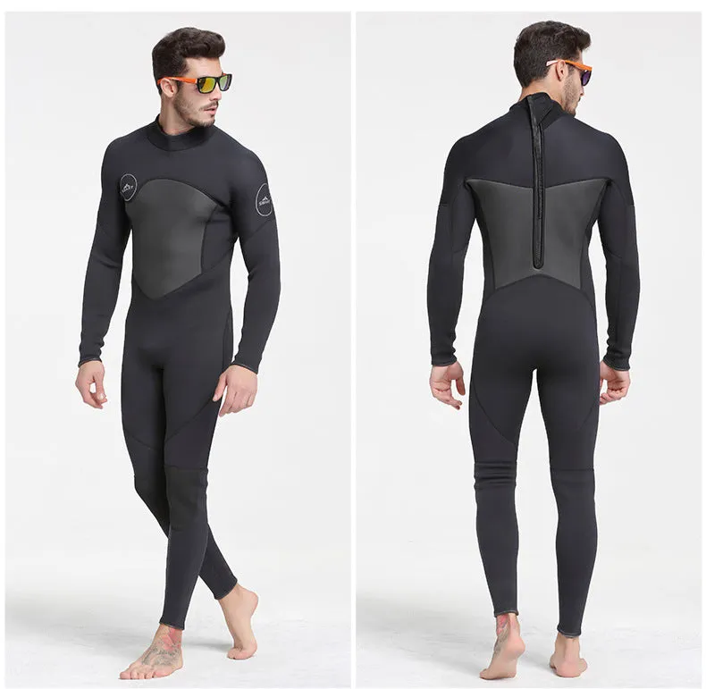SAILBEE Men's 3MM Neoprene One Piece Full Swimsuit Surf Diving Scuba Wetsuits