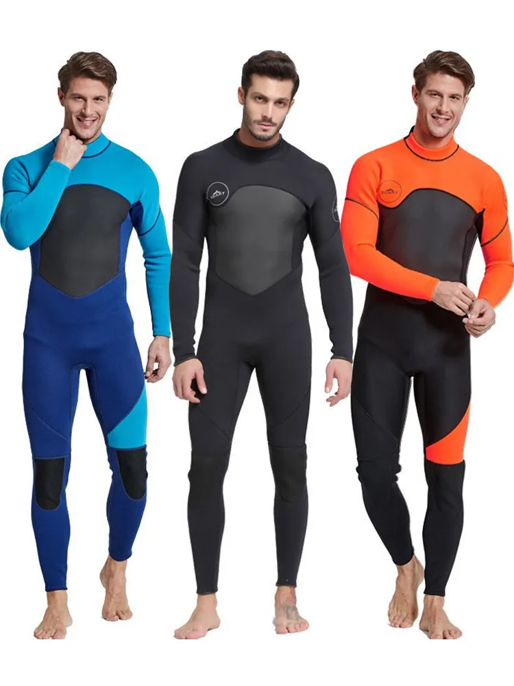 SAILBEE Men's 3MM Neoprene One Piece Full Swimsuit Surf Diving Scuba Wetsuits