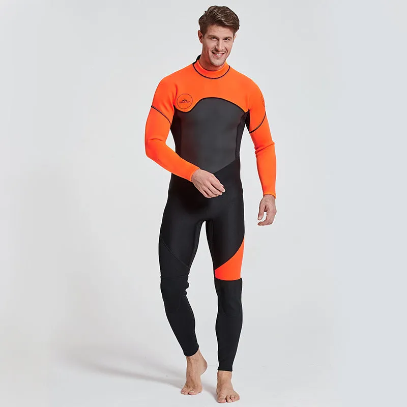 SAILBEE Men's 3MM Neoprene One Piece Full Swimsuit Surf Diving Scuba Wetsuits