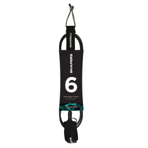 SHAPERS 6FT REGULAR SURF LEASH BLACK