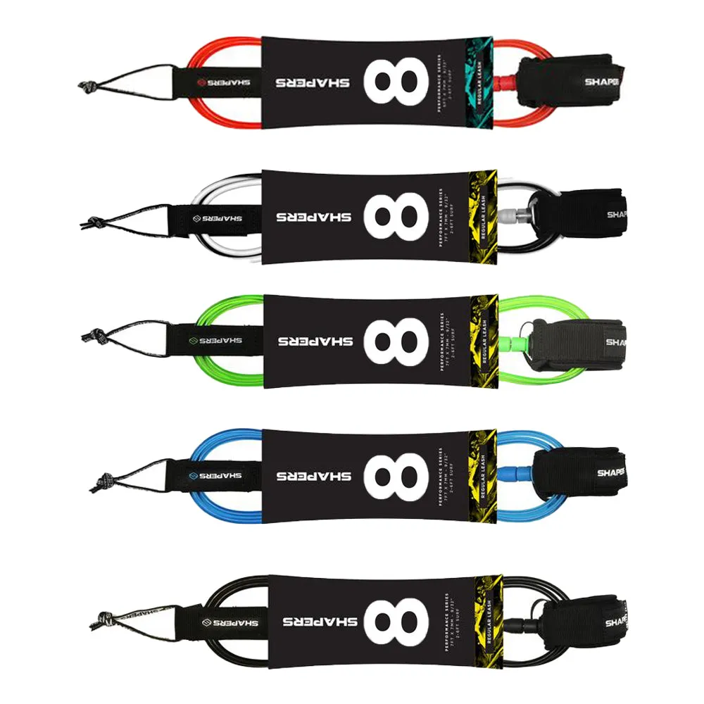 SHAPERS 8FT REGULAR SURF LEASH BLACK