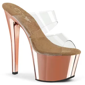 SKY-302  Clear/Rose Gold Chrome