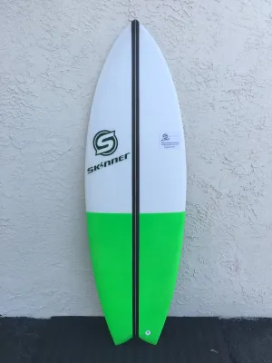 SOLD Skinner Surfboards 5'4 x 20" Wonder Fish Poly 5 plug - 27.7 Liters
