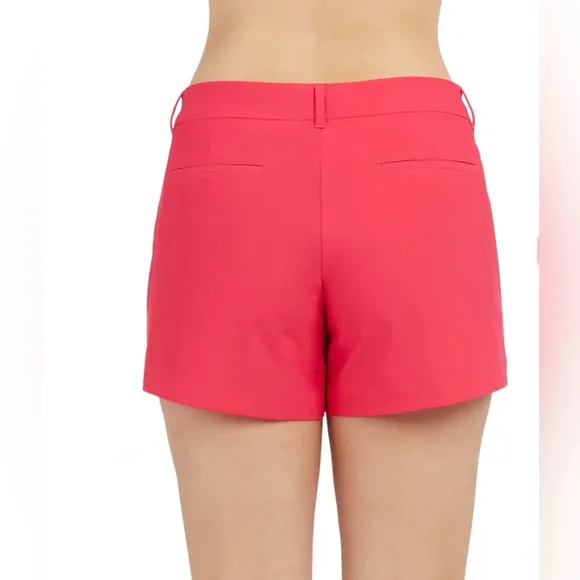 SPANX Sunshine Short 6&quot; Hibiscus Pink Boat Beach Swim Trunks Shorts Large Nwt