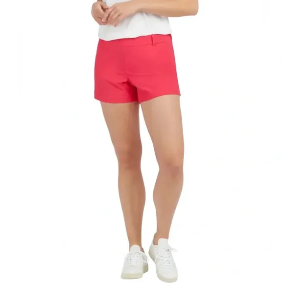 SPANX Sunshine Short 6&quot; Hibiscus Pink Boat Beach Swim Trunks Shorts Large Nwt