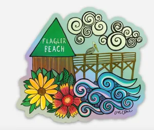 Sticker Flagler Beach Dune Daisy