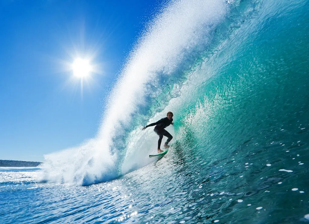 Surfer on a Wave Wallpaper Mural