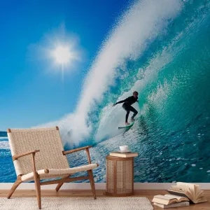 Surfer on a Wave Wallpaper Mural