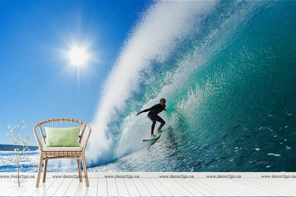 Surfer on a Wave Wallpaper Mural
