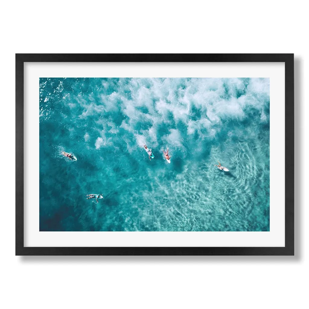 Surfers at Bondi Wall Art Print